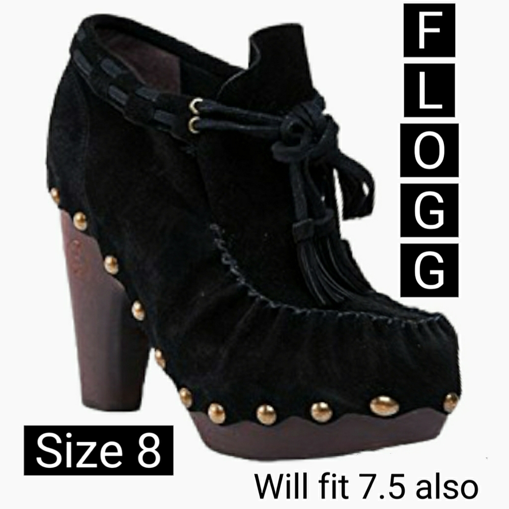 FLOGG Women's Black Platform Shoes